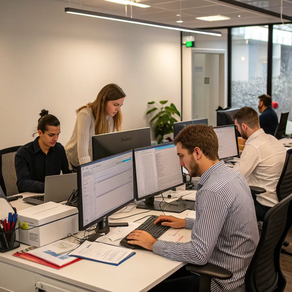 Our dedicated team at work